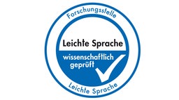 Prüfsiegel der Forschungsstelle Leichte Sprache an der Universität Hildesheim | Bildquelle: Universität Hildesheim Prüfsiegel der Forschungsstelle Leichte Sprache an der Universität Hildesheim