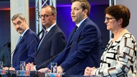 Markus Söder, Friedrich Merz, Lars Klingbeil, Saskia Esken bei der Pressekonferenz zum Koalitionsvertrag