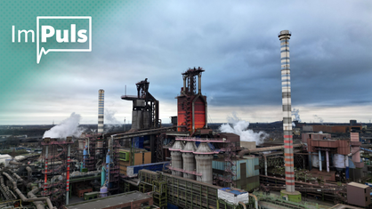 Ein Fabrikgelände der Firma Thyssenkrupp