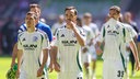 Schalkes Kenan Karaman, Marcin Kaminski und Ron Schallenberg gucken enttäuscht